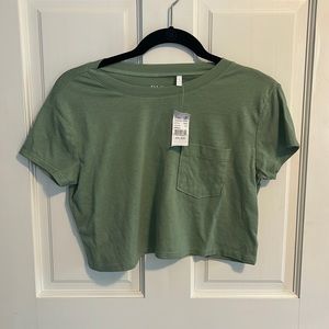 PacSun Green Cropped Shirt Brand New
